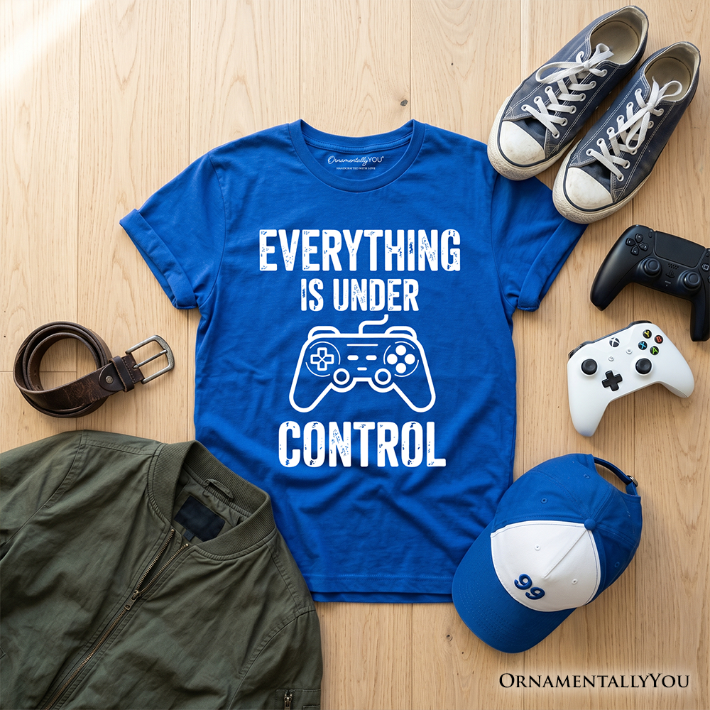 Kids Everything Is Under Control Gamer T-Shirt, Funny Youth Video Game Controller Tee