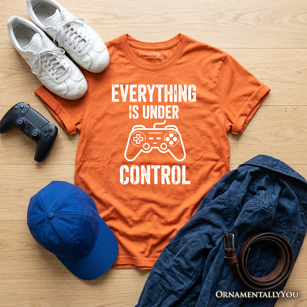 Kids Everything Is Under Control Gamer T-Shirt, Funny Youth Video Game Controller Tee